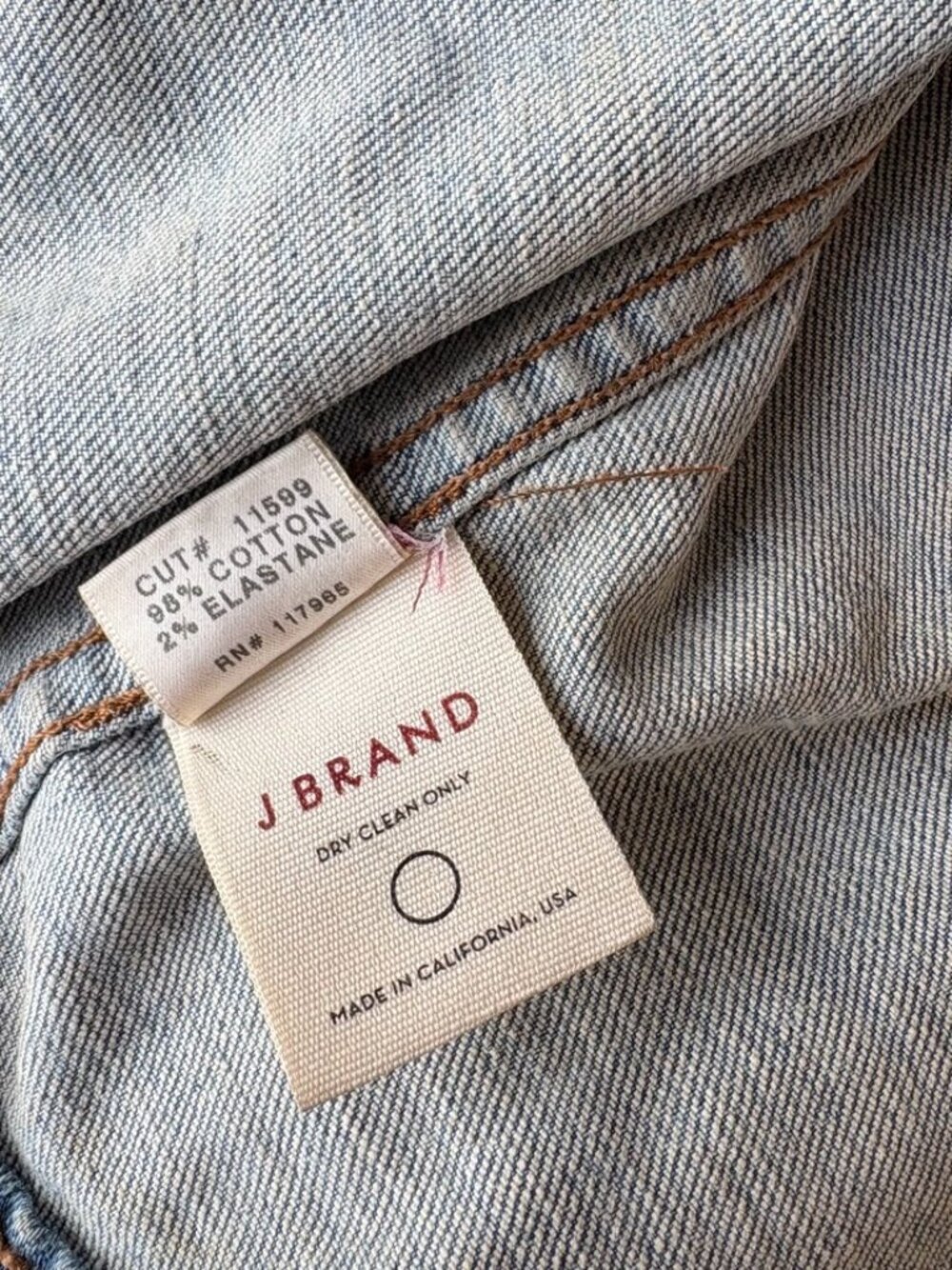 J BRAND - Two-Tone Denim Jacket w/ Wax Sleeves, SZ M - Picture 10 of 11